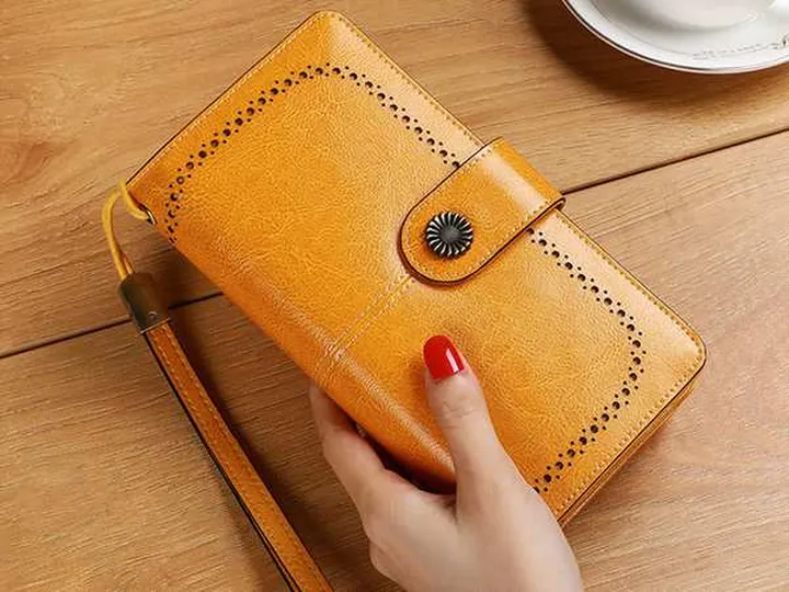 کیف پول چرمی زنانه IOS Aiguoshi leather Wallet women's new 2046