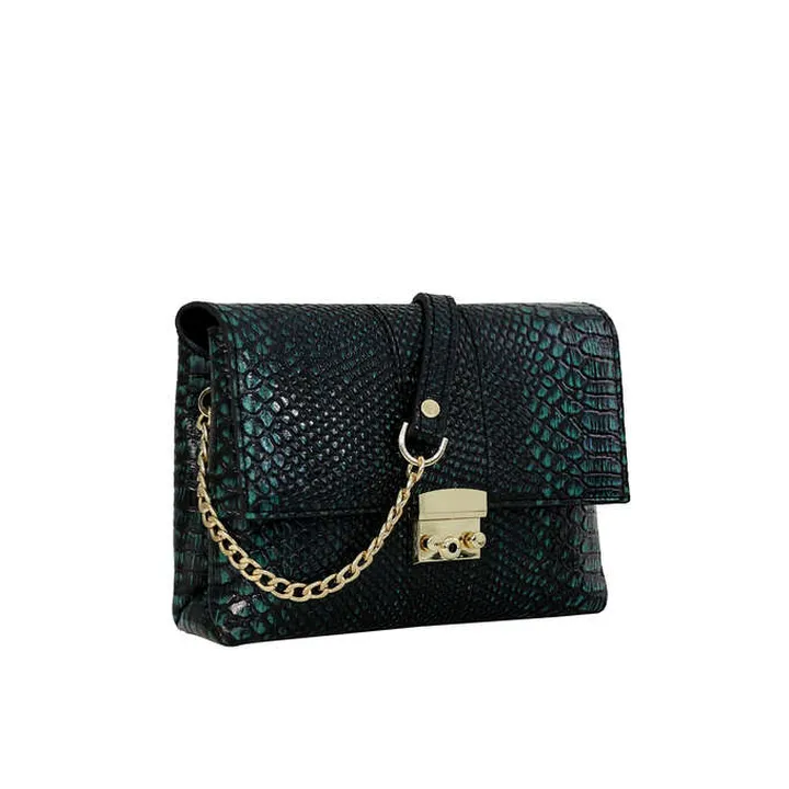 کیف دوشی زنانه مدل F101 dark green