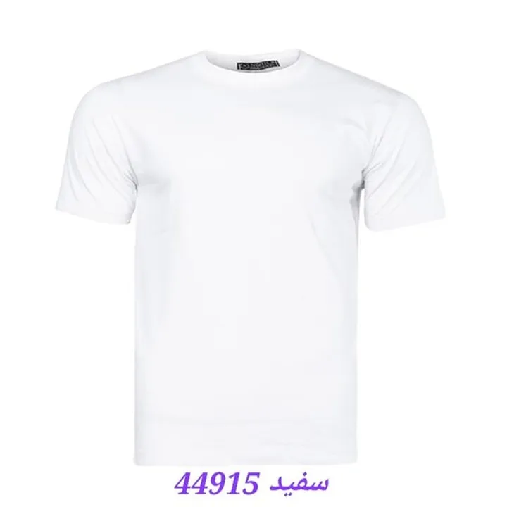 تیشرت یقه گرد مردانه سایز L، XL، XXL، XXXL جنس پنبه  رنگ سفید 44915 زرشکی 44916 زرد 44917 سبز 44918 