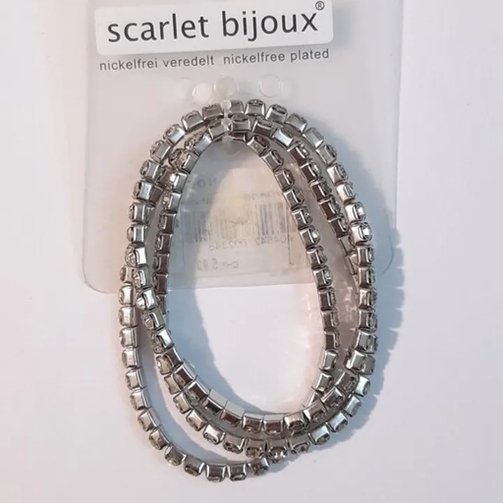 دستبند زنانه نگین دار  سه ردیفه اسکارلت بیژوکس scarlet bijiux آلمان (ارسال رایگان)