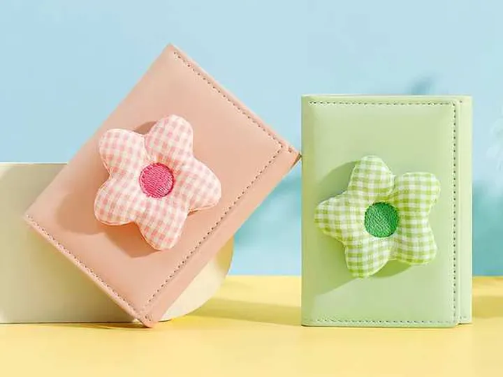 کیف پول فانتزی تاشو زنانه طرح گل تائومیک میک TAOMICMIC Y8074 Flower Cute Folding Wallet Tri-fold