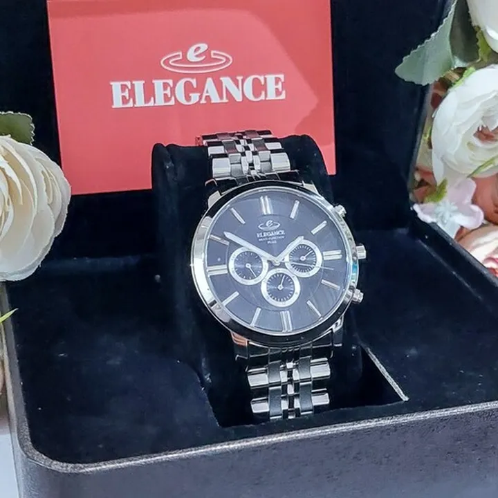 ساعت مچی مردانه  الگانس ELEGANCE plus  سه موتور فعال فول تایم ژاپن 