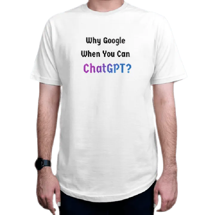 تیشرت برنامه نویسی طرح why google when you can chatgpt