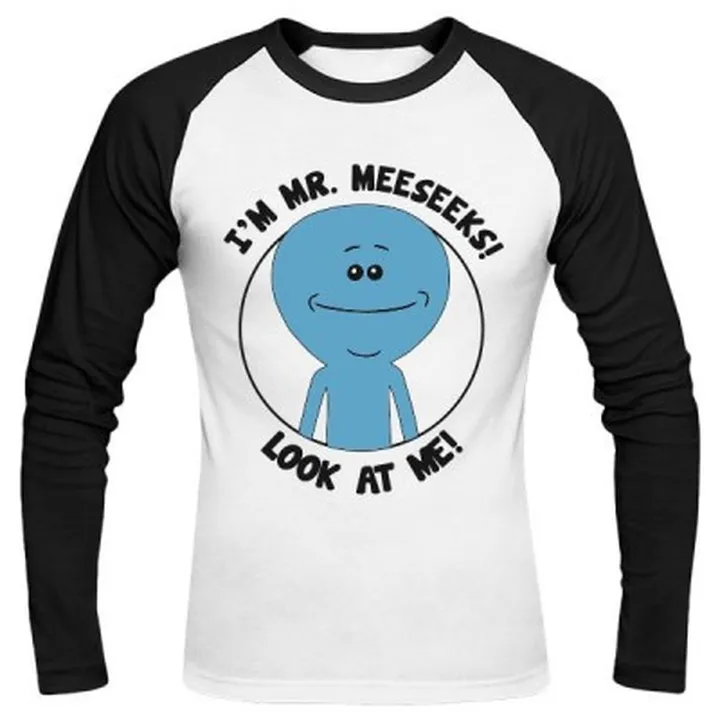 تیشرت آستین بلند رگلان Rick And Morty - Mr.Meeseeks...