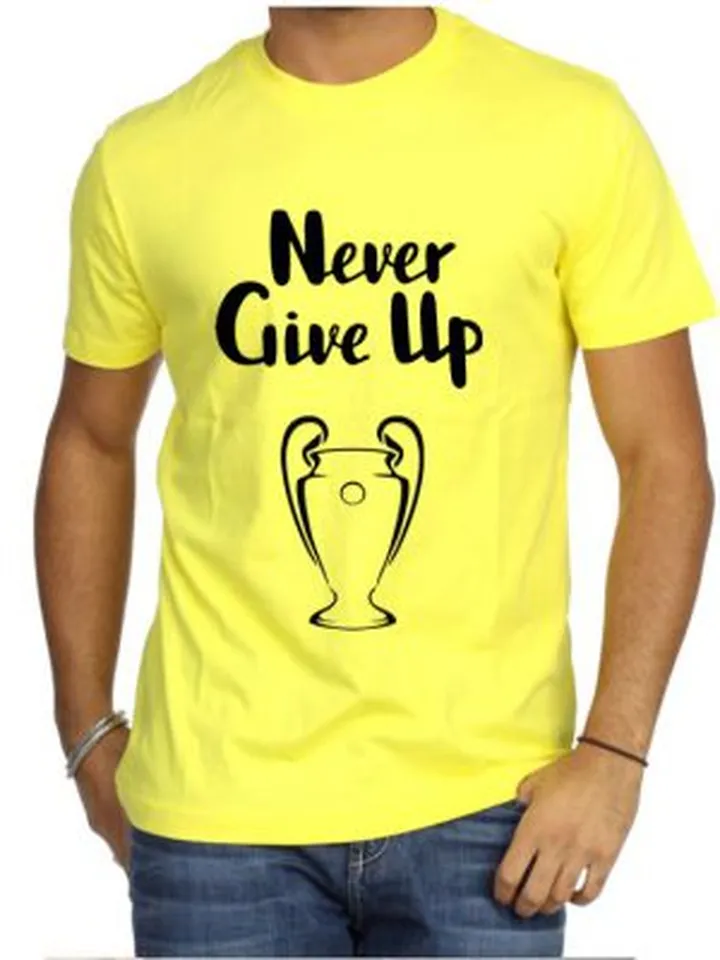 تیشرت طرح never give up