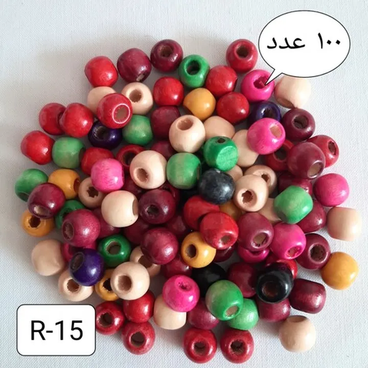 مهره چوبی گرد رنگی R-15