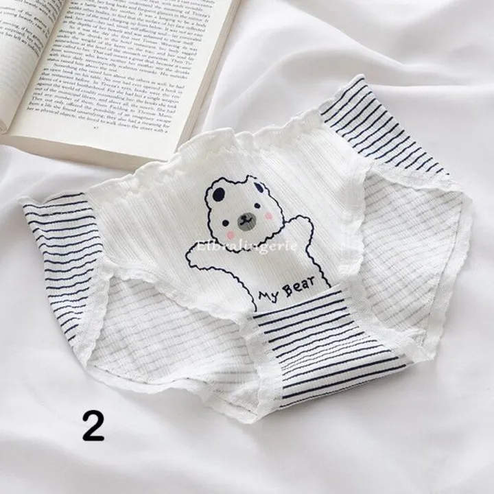 شورت زنانه نخی خرسی تدی بیر Teddy bear سفید کد 02