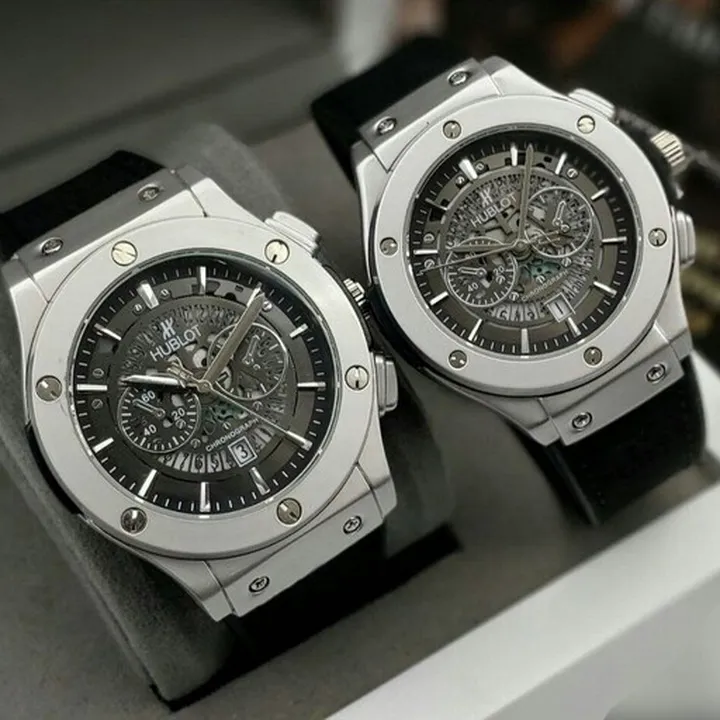 ساعت مردانه هابلوت تقویم نمایان طرح کرنو موتور   شرکتی HUBLOT