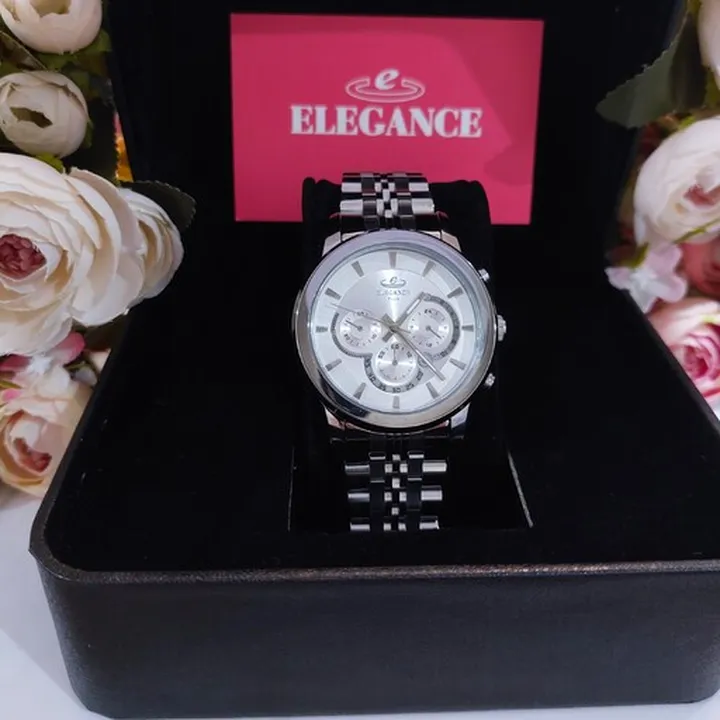 ساعت مچی مردانه  الگانس ELEGANCE plus  طرح سه موتور ژاپن 