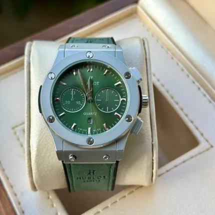 ساعت هابلوت HUBLOT تک موتوره بند چرم موتور A+ در رنگبندی متنوع