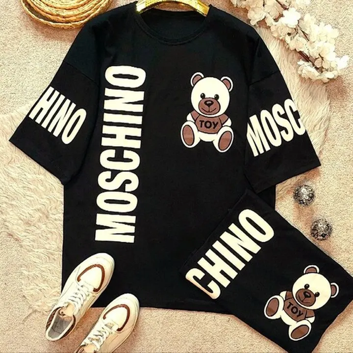 تیشرت لانگ MOSCHINO TOYنخ پنبه باکیفیت 