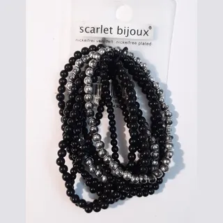 دستبند ز�نانه ریسه ای مشکی و نقره ای اسکارلت بیژوکس scarlet bijiux آلمان (ارسال رایگان)