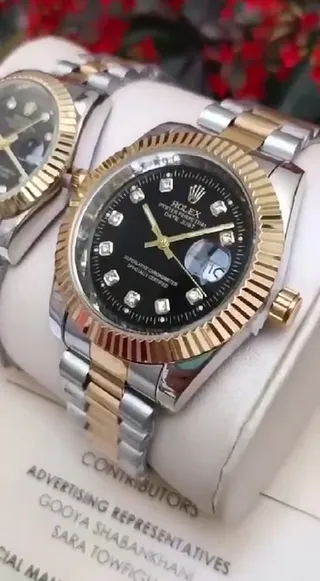 ست زنانه مردانه ساعت مچی رولکس موتور ژاپن  Rolex date just