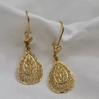 گوشواره طرح ط�لا،گوشواره زنانه طرح طلا،گوشواره اشکی طرح طلا 