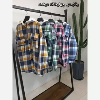 پالتو چهارخونه داخل ببعی پشمی اسپرت دخترانه پسرانه