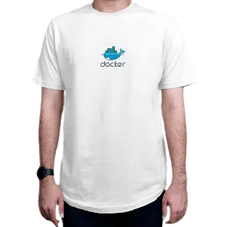 تیشرت برنامه نویسی طرح Docker blue