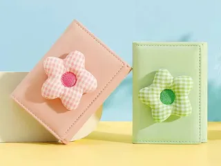 کیف پ�ول فانتزی تاشو زنانه طرح گل تائومیک میک TAOMICMIC Y8074 Flower Cute Folding Wallet Tri-fold