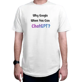 تیشرت برنامه نویسی طرح why google when you can chatgpt