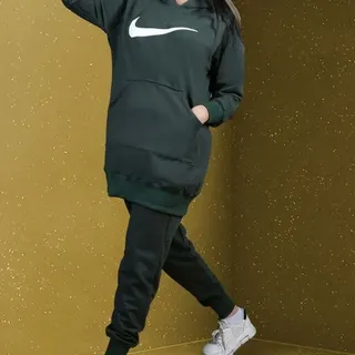 هودی شلوار  لباس ورزشی و پیاده روی Nike با جنس دورس ضخیم 