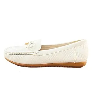 کفش کالج زنانه مکس مدل Perforated Slip-On Loafers with Bow Accent