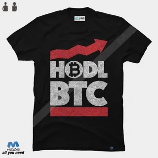 تیشرت Funny quote HODL BTC up arrow...