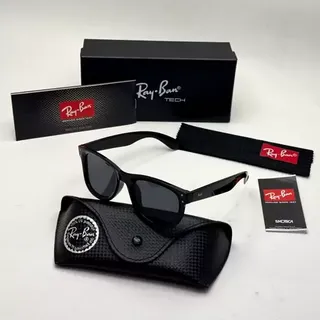 عینک آفتابی ریبن ویفرر ریورس مشکی به هم�راه پک کامل اصلی rayban