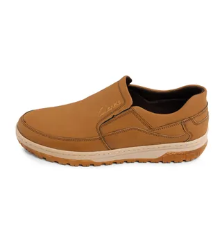 کفش روزمره مردانه Clarks چرم مصنوعی عسلی