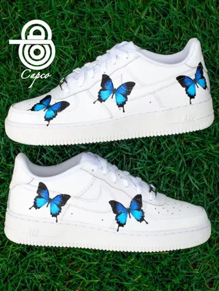 کفش AF1 طرح پروانه آبی