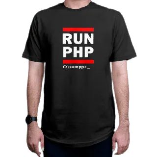 تیشرت برنامه نویسی طرح RUN PHP