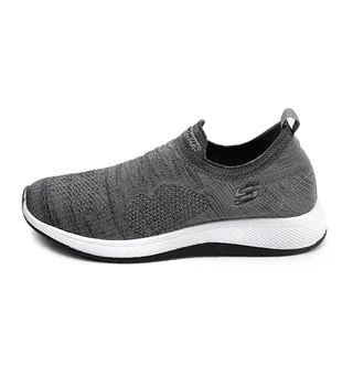 کفش ورزشی Skechers مردانه طوسی پیاده روی بدون بند