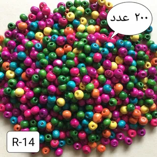 مهره چوبی گرد رنگی R-14