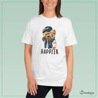 �تی شرت زنانه تدی- happier