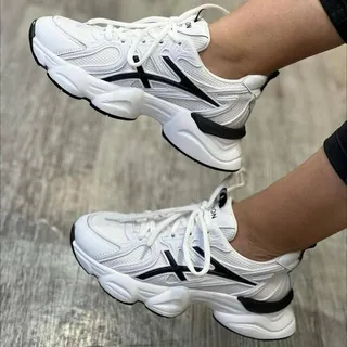 کتونی آسیکس زنانه دخترانه کفش ونس اسپرت اسپورت اسیکس asics مشکی سفید چرم لژدار لژ دا�ر شیک طبی سبک رانینگ راحت ورزشی هشت