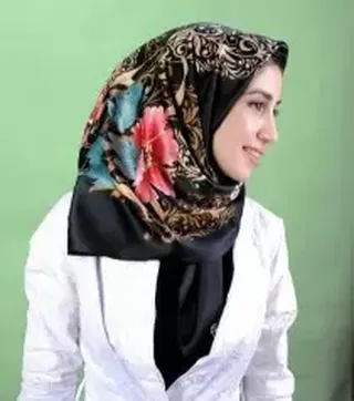 روسری زنانه ساتن ابر�یشم 100448 مارک skill