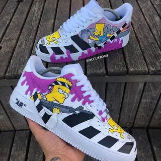 کفش اسپرت  با طرح simpsons ایرفورس نایک nike air force