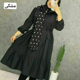 مانتو مدل حنانه مشکی ویژه محر�م