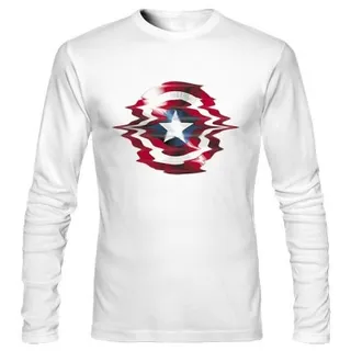 تیشرت آستی�ن بلند Distorted Captain America Shield