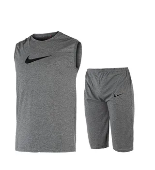 ست رکابی �و شلوارک مردانه آستین حلقه ای Nike ساده یقه گرد