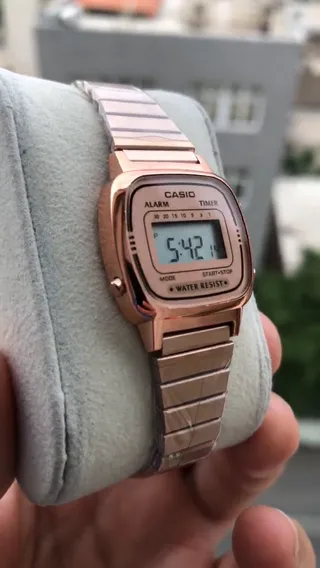 ساعت casio ز نانه  رزگلد با �ارسال رایگان و جعبه هدیه 