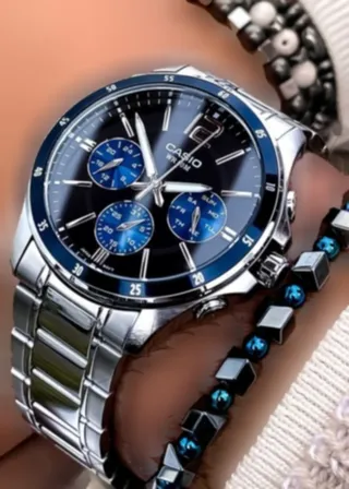 س�اعت مچی فولادی رنگ نقره مردانه ضد آب برند Casio کد 1720201944