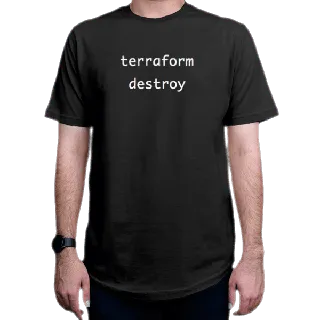 تیشرت برنامه ن�ویسی طرح Terraform Destroy