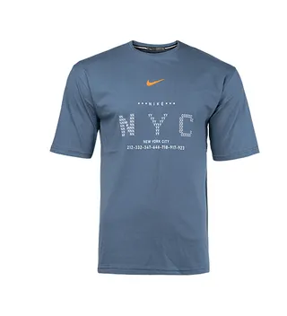 تیشرت Nike یقه گرد مر�دانه طوسی  پنبه طرح دار