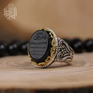 انگشتر مردانه عقیق مشکی کد 2572