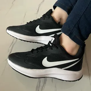 کتونی نایک زنانه دخترانه کفش ونس اسپورت اسپرت نایکی nike مشکی لژدار لژ دار طبی سبک راحت راحتی شیک نرم ورزشی پیاده روی