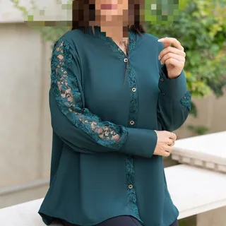 شومیز مجل�سی کرپ  حریر  شیک  و  متفاوت    2 سایز ی 36 تا 52