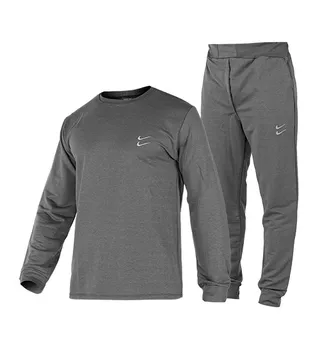 �ست بلوز و شلوار مردانه آستین بلند Nike ساده یقه گرد