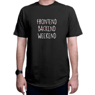 تیشرت برنامه نویسی طرح 1-Frontend Backend Weekend