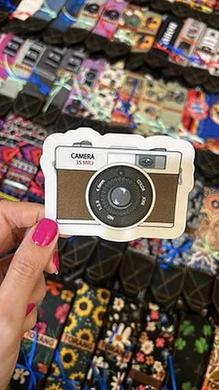 استیکر camera brown