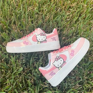 کفش اسپرت کاستوم کتونی ایرفورس  air force طرح  Hello Kitty نایک nike