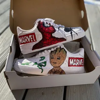 کفش اسپرت  air force طرح spider man groot ایرفورس نایک nike